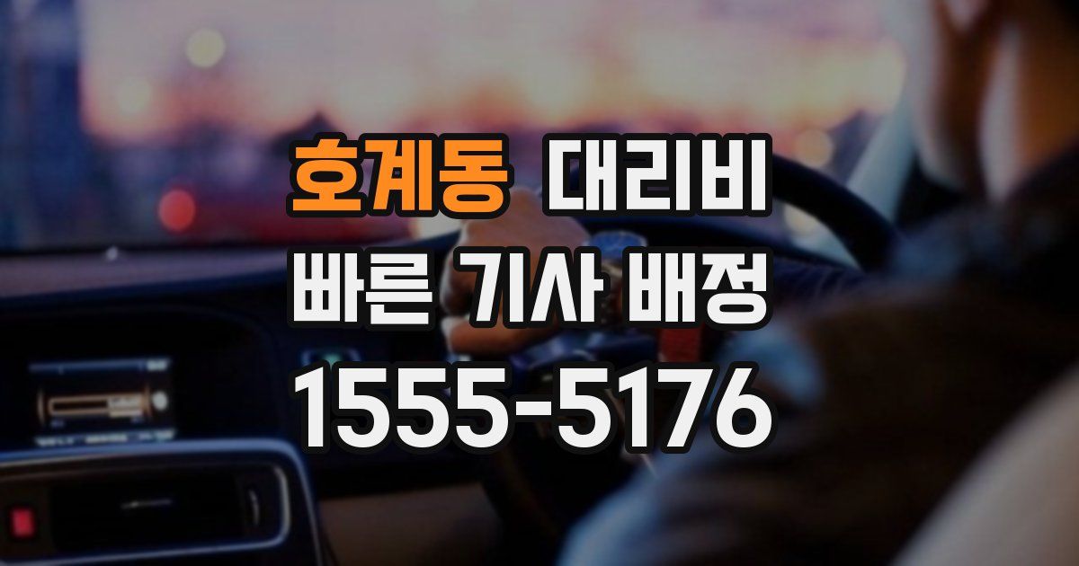 호계동 대리운전 가격