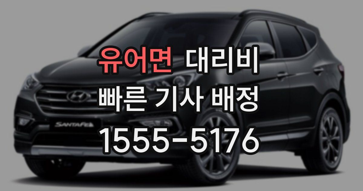 유어면 대리운전 가격