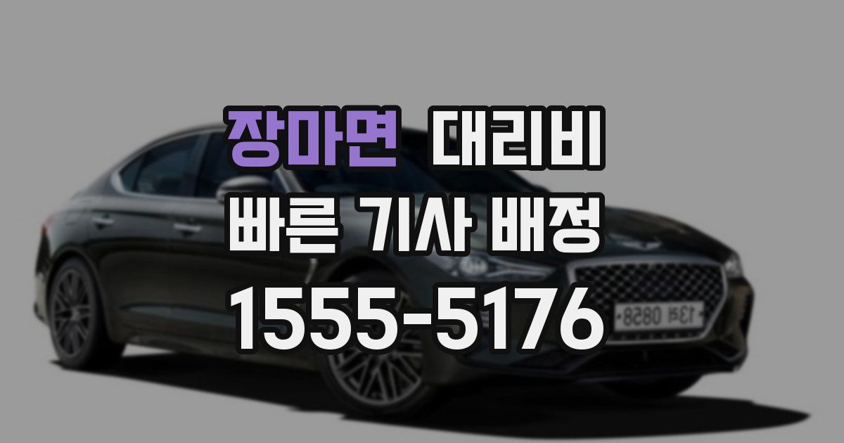 장마면 대리운전 가격