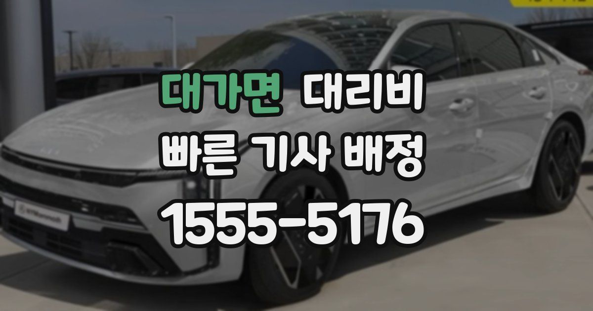 대가면 대리운전 가격
