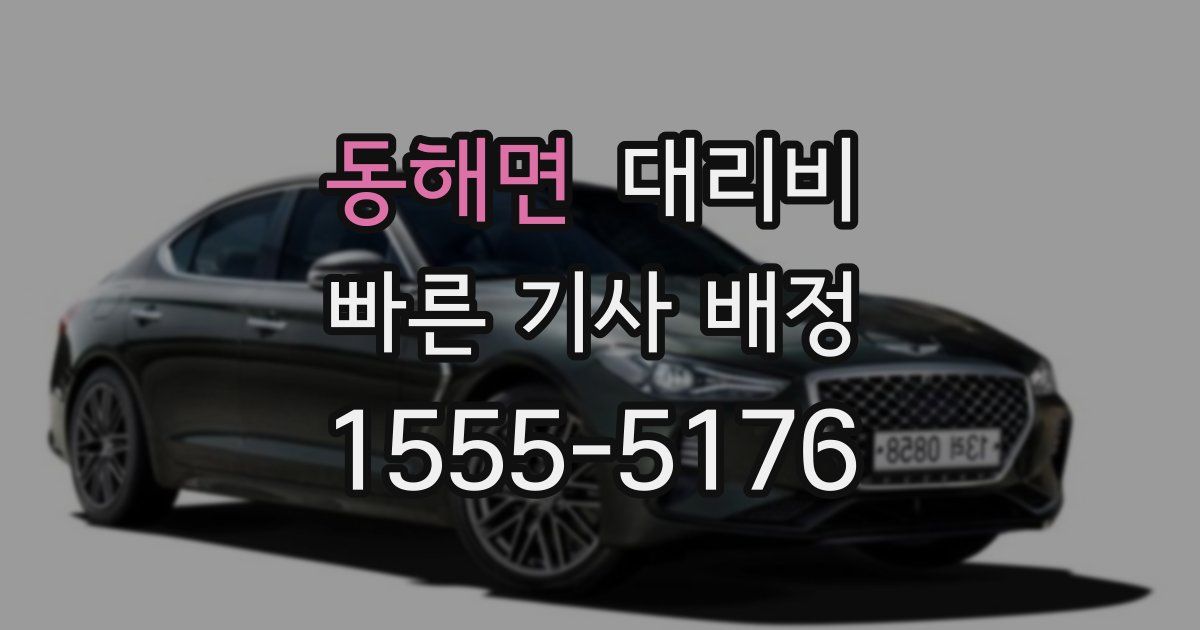 동해면 대리운전 가격