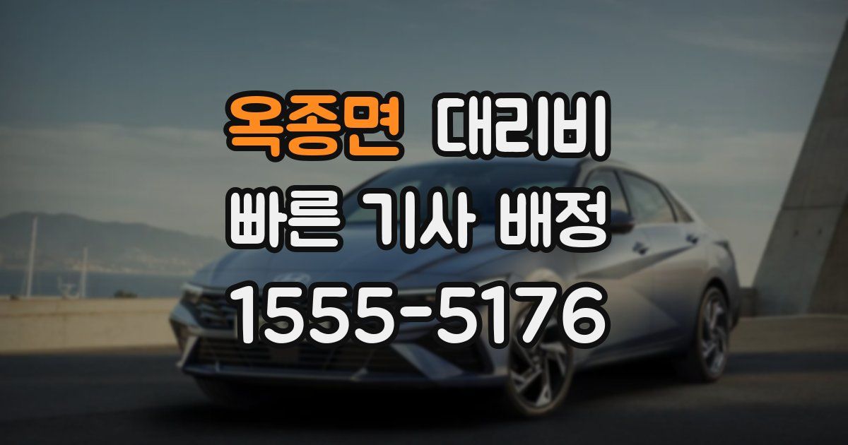 옥종면 대리운전 가격