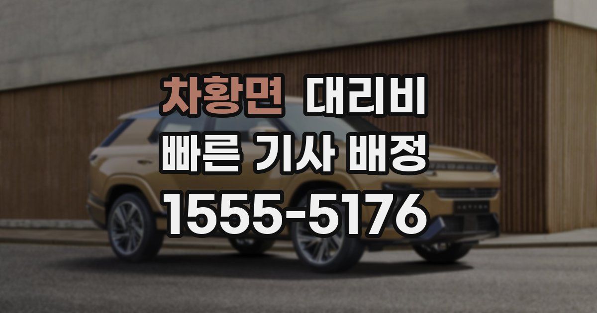 차황면 대리운전 가격