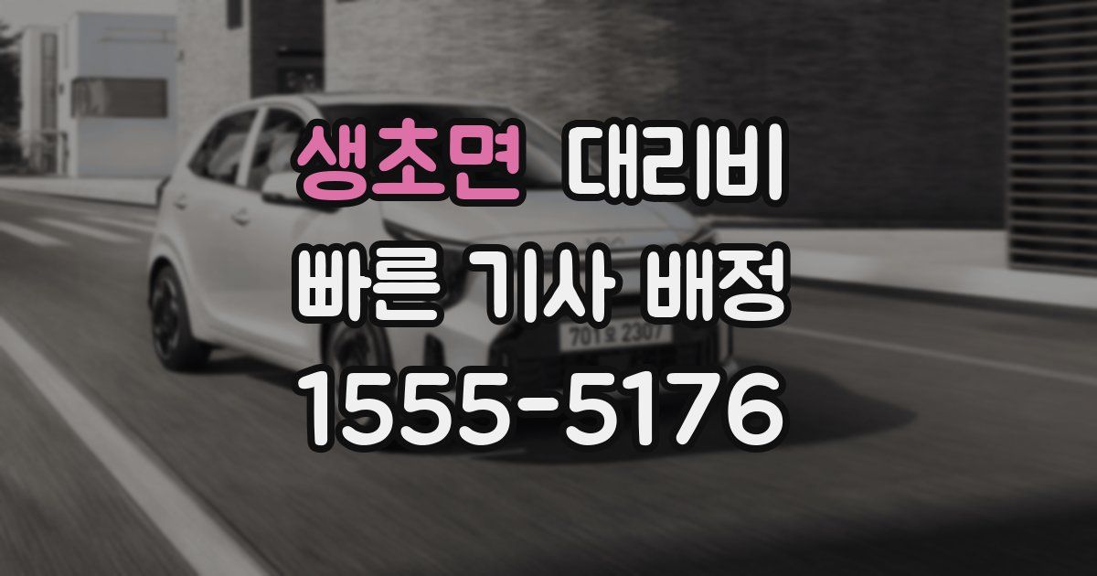 생초면 대리운전 가격