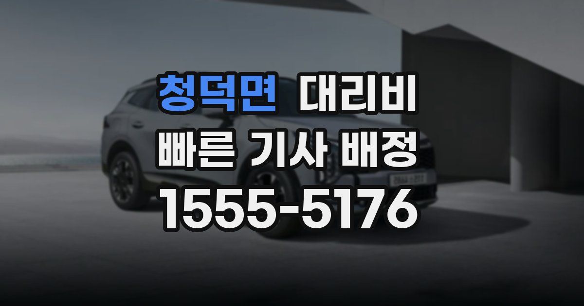 청덕면 대리운전 가격