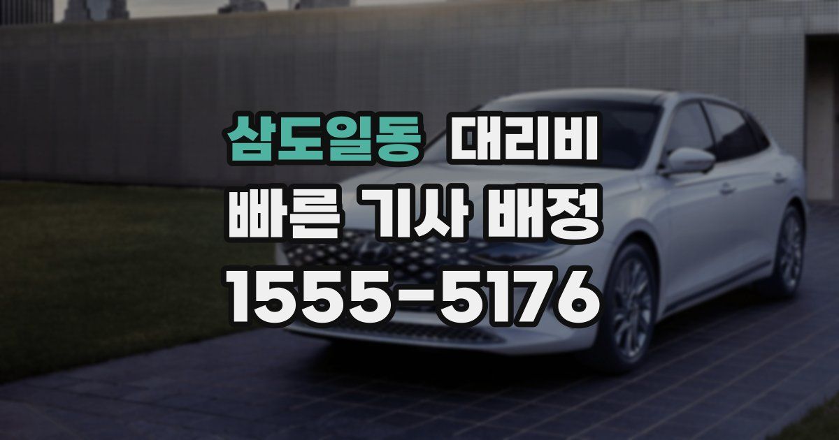 삼도일동 대리운전 가격