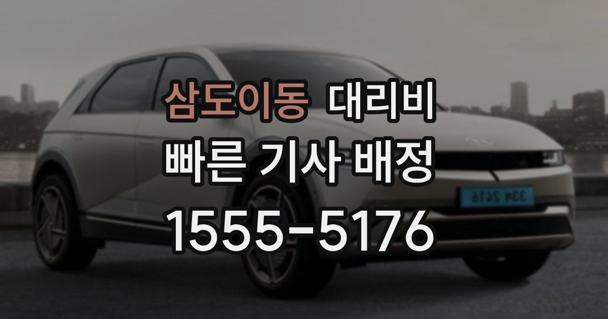 삼도이동 대리운전 가격