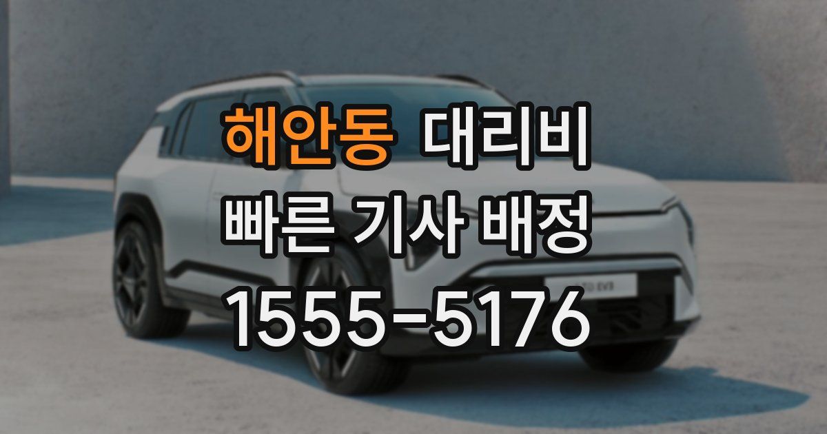 해안동 대리운전 가격