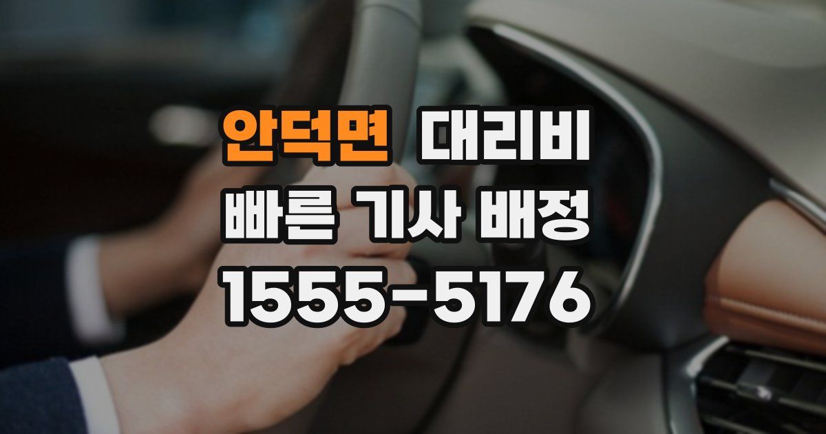 안덕면 대리운전 가격