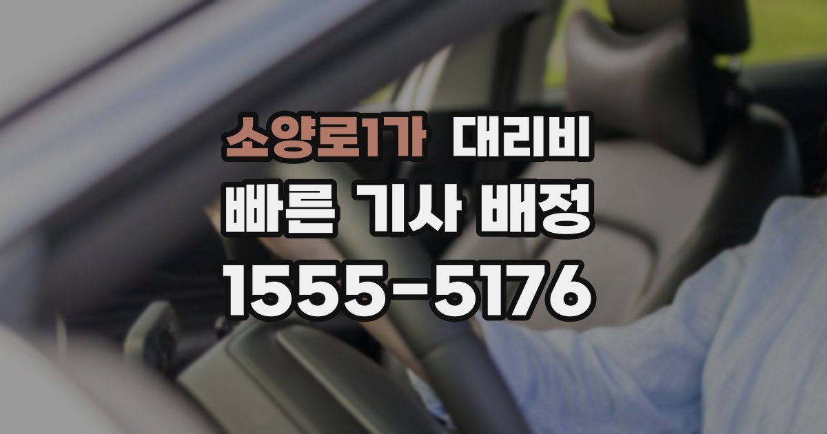 소양로1가 대리운전 가격