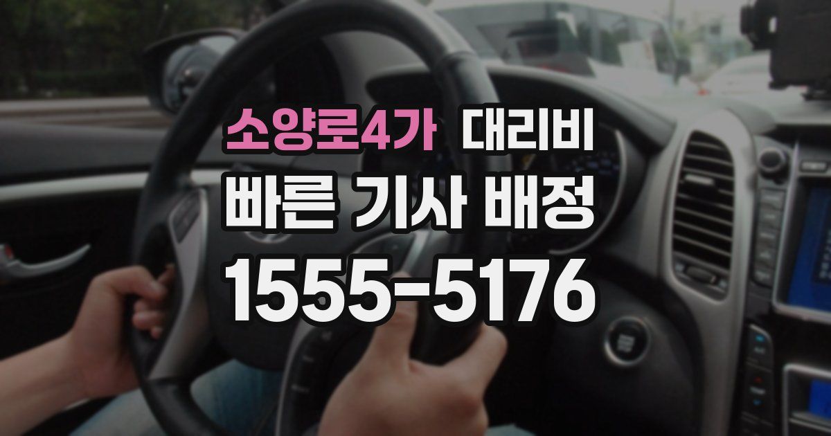 소양로4가 대리운전 가격