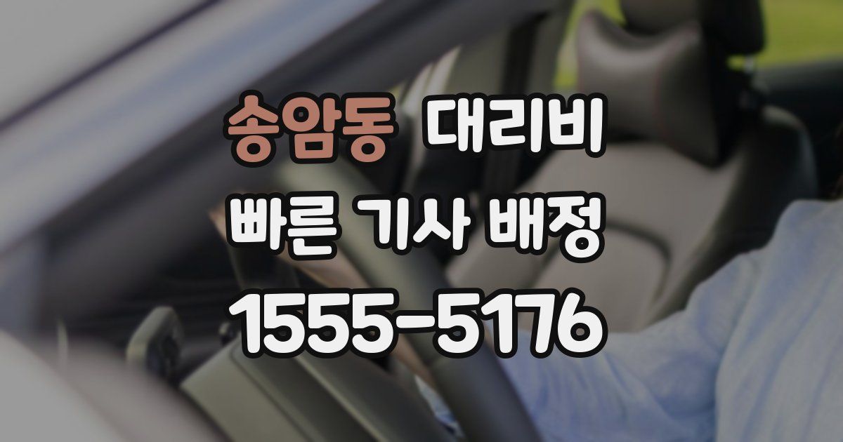 송암동 대리운전 가격