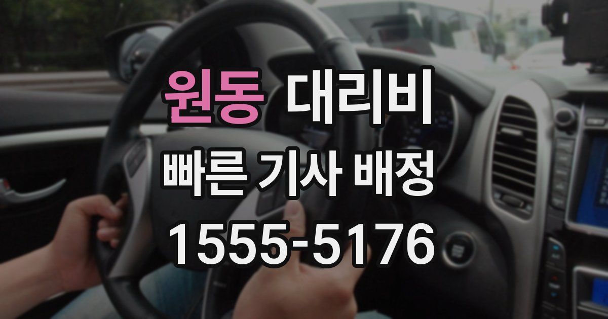 원동 대리운전 가격