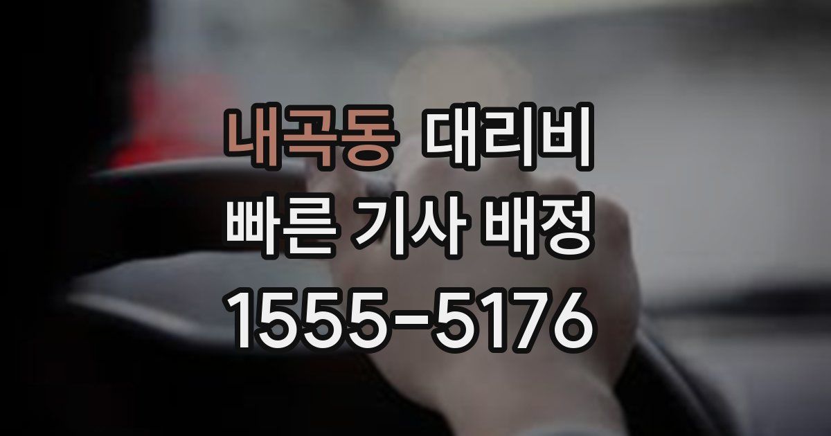 내곡동 대리운전 가격
