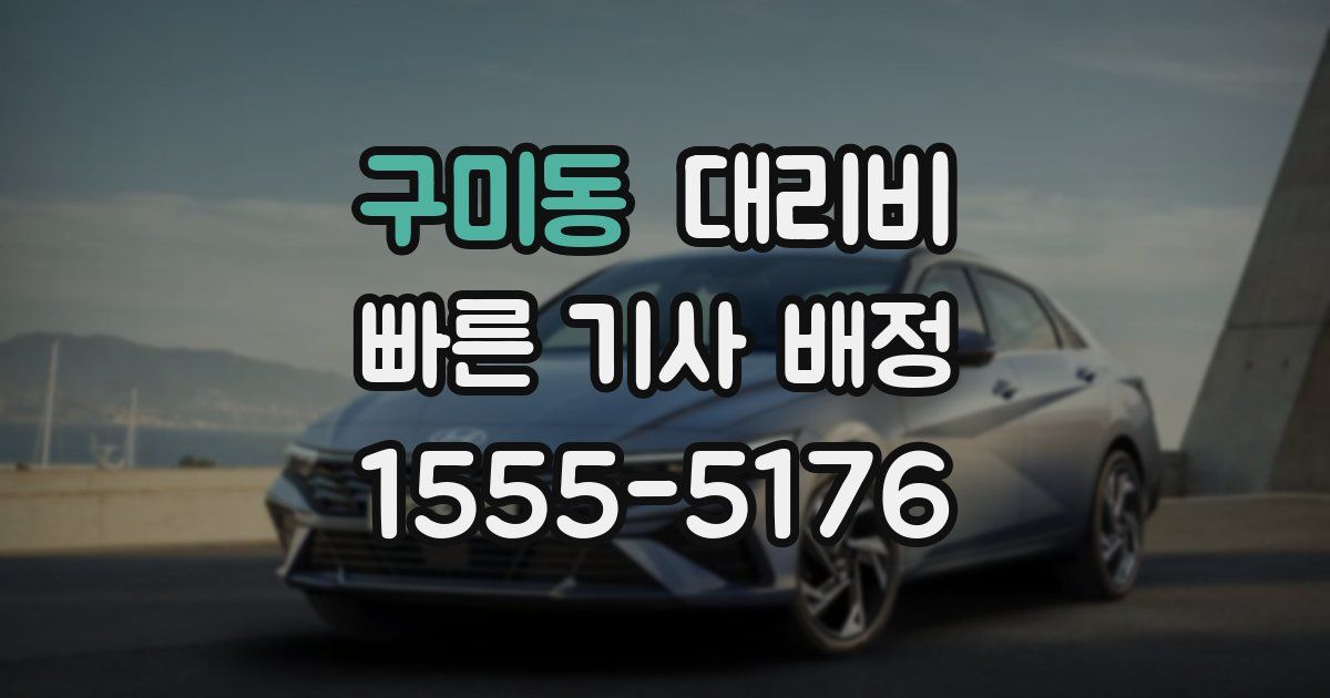 구미동 대리운전 가격