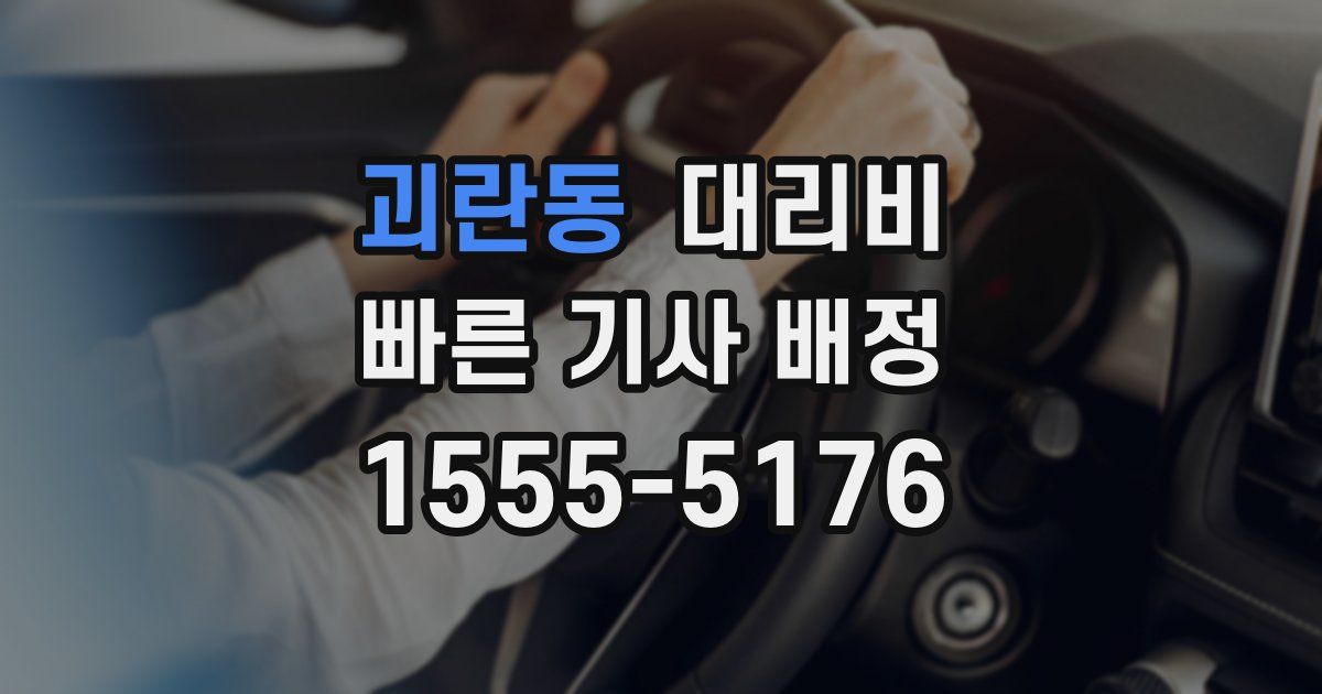 괴란동 대리운전 가격