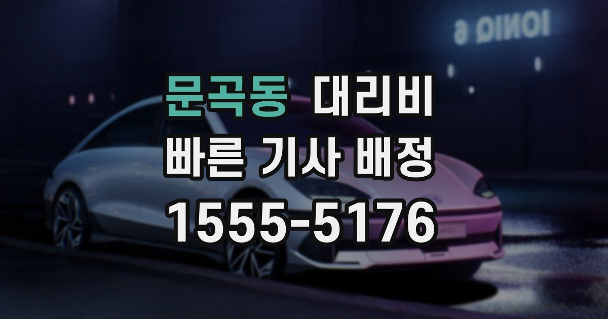 문곡동 대리운전 가격