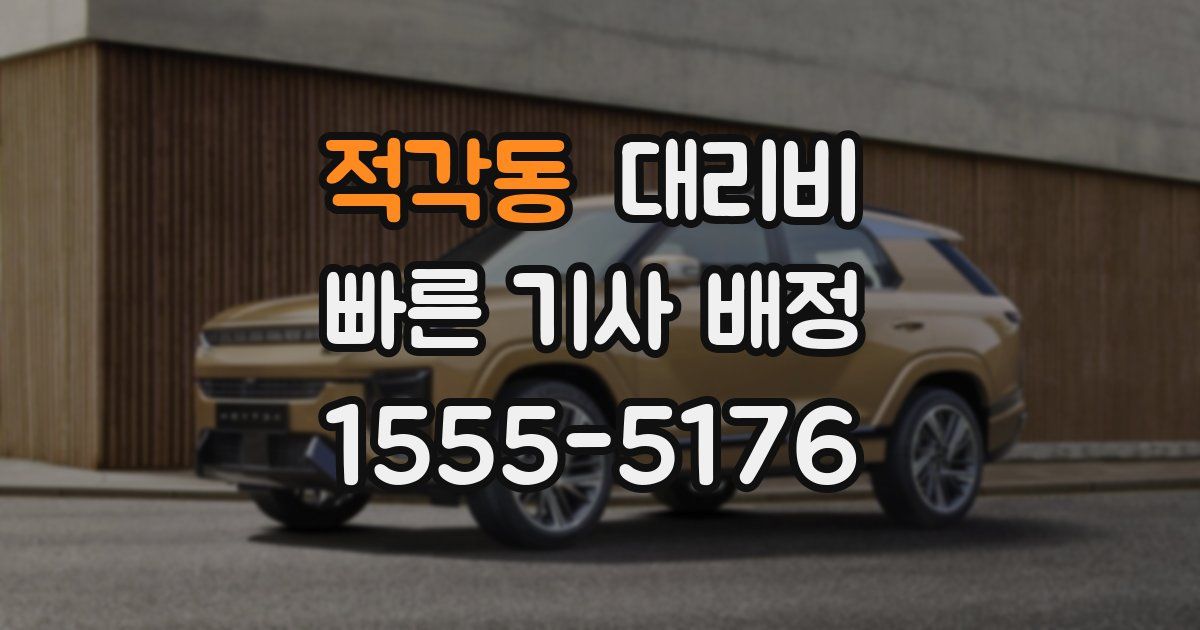 적각동 대리운전 가격