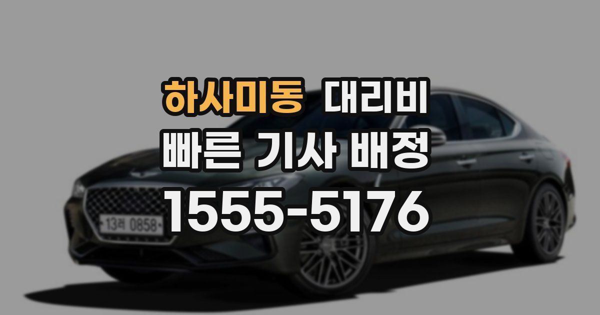 하사미동 대리운전 가격