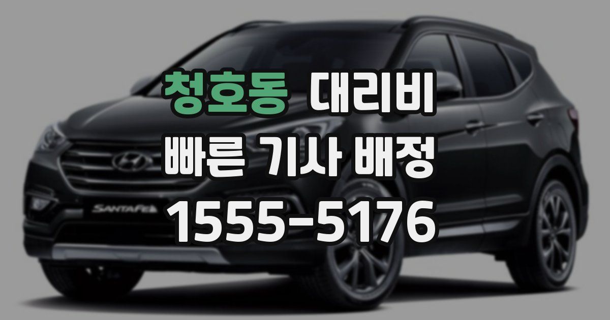 청호동 대리운전 가격