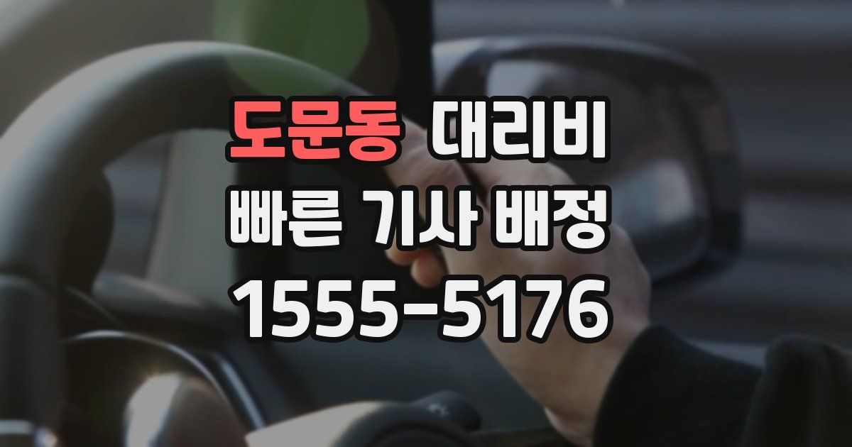 도문동 대리운전 가격