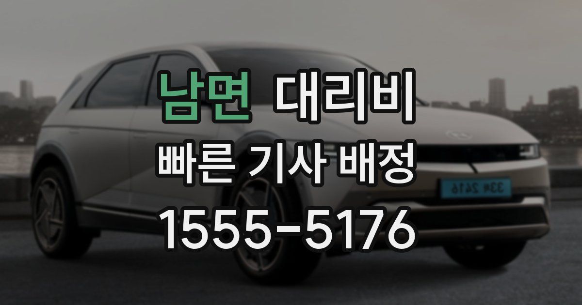 남면 대리운전 가격