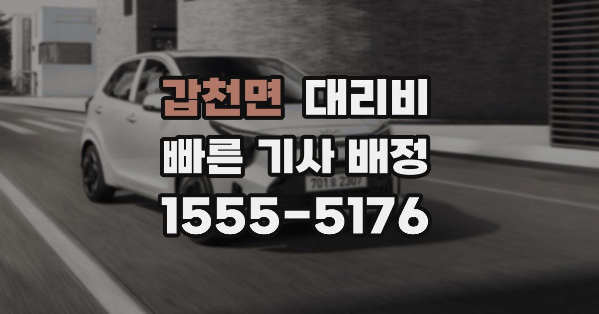 갑천면 대리운전 가격