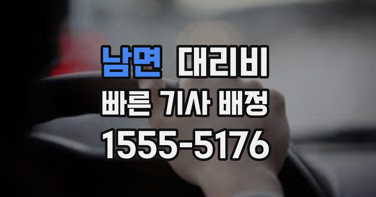남면 대리운전 가격