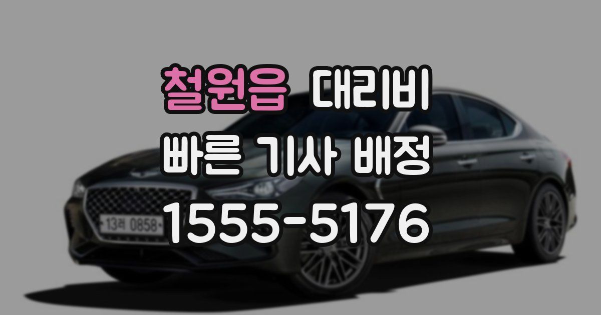 철원읍 대리운전 가격