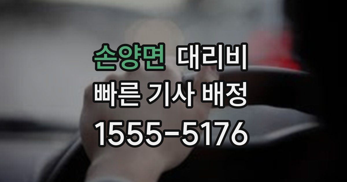 손양면 대리운전 가격