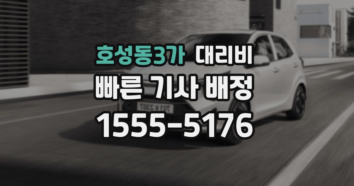 호성동3가 대리운전 가격