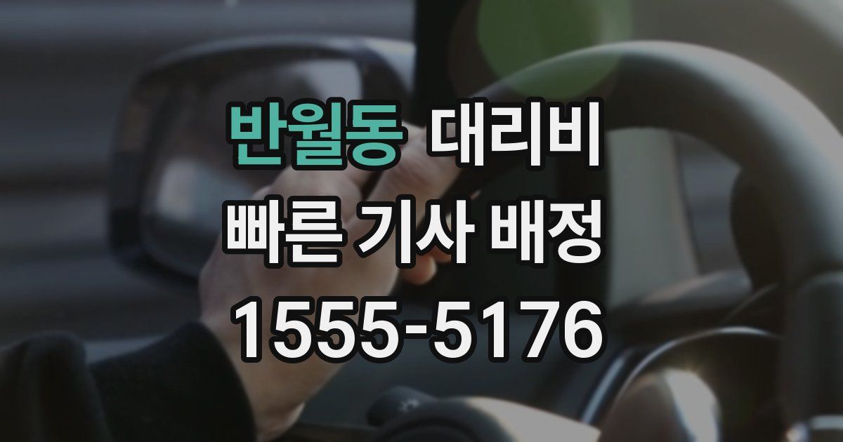 반월동 대리운전 가격
