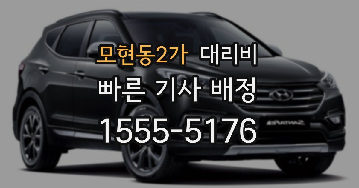 모현동2가 대리운전 가격