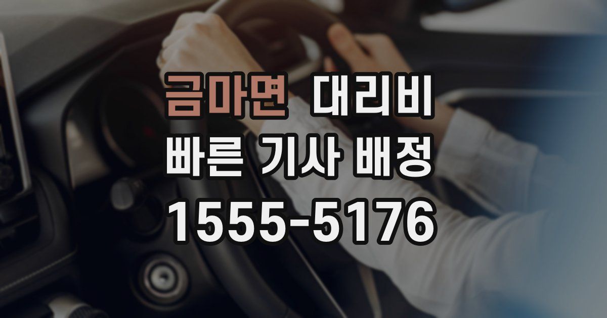 금마면 대리운전 가격