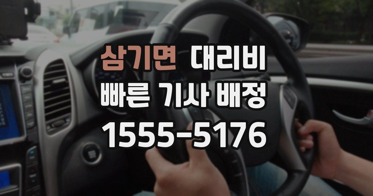 삼기면 대리운전 가격