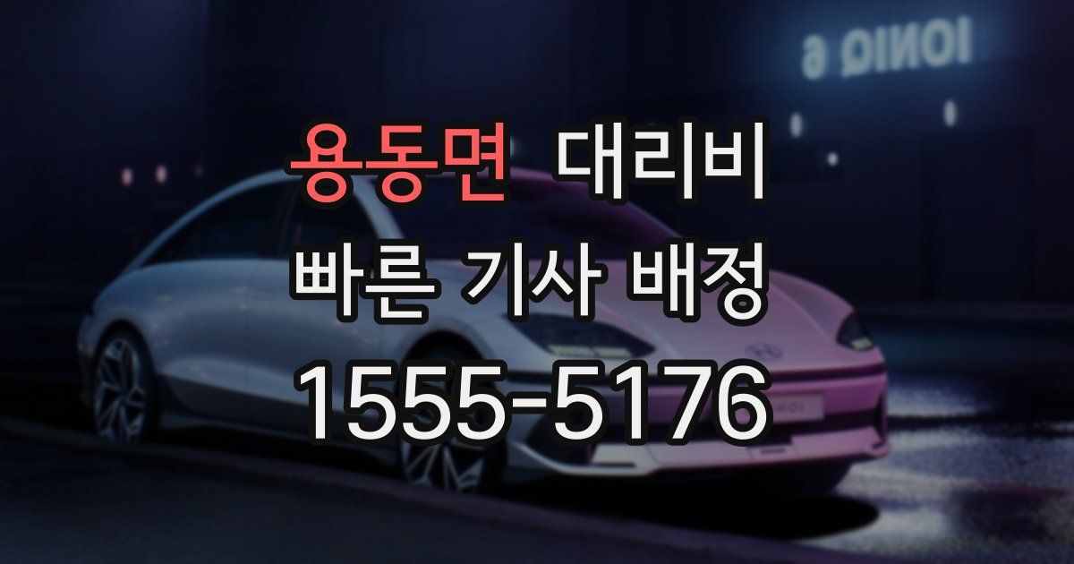 용동면 대리운전 가격