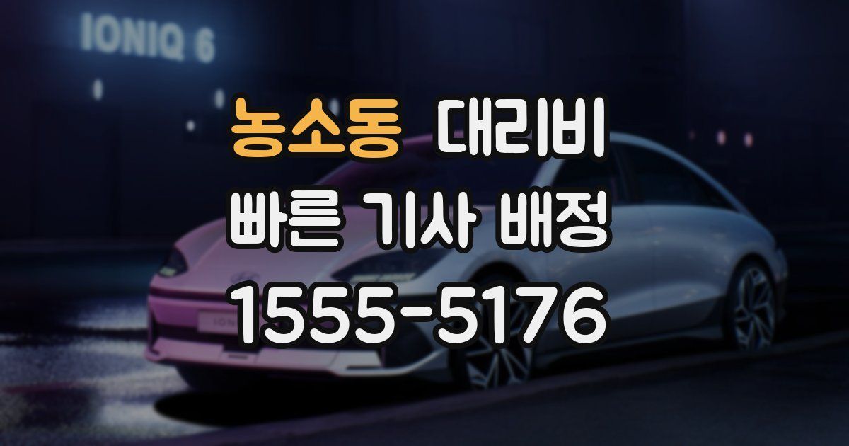 농소동 대리운전 가격