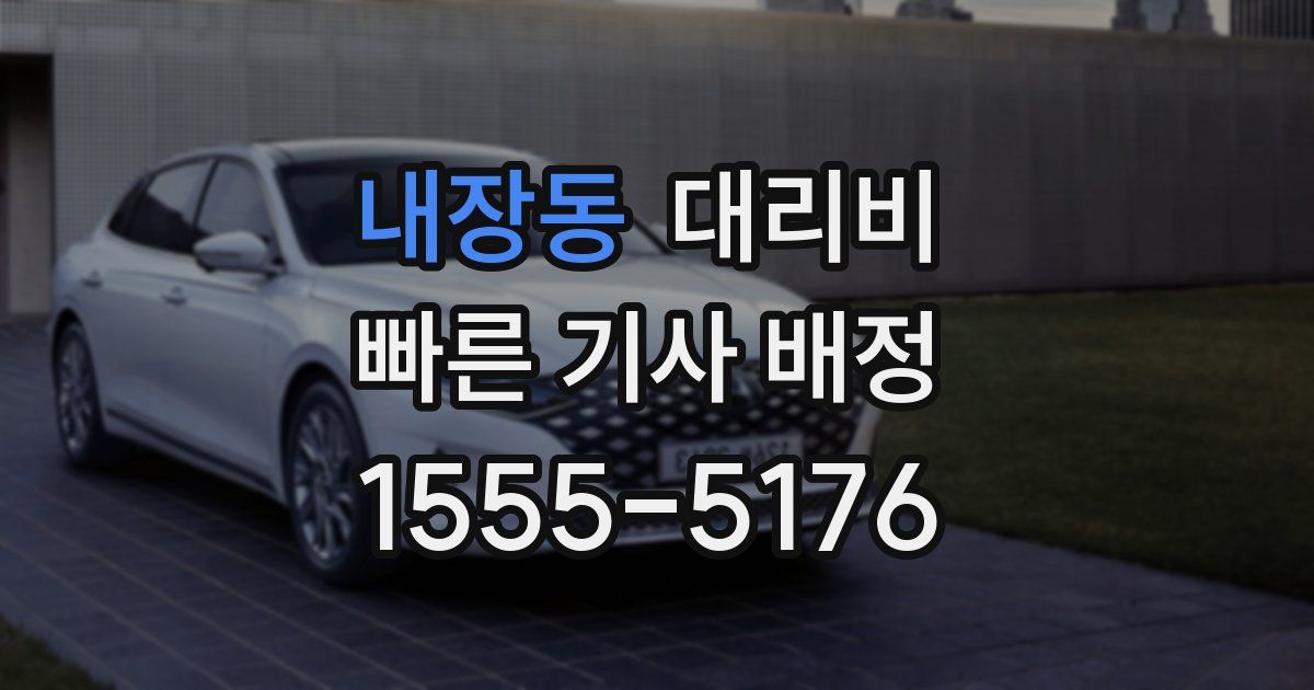 내장동 대리운전 가격