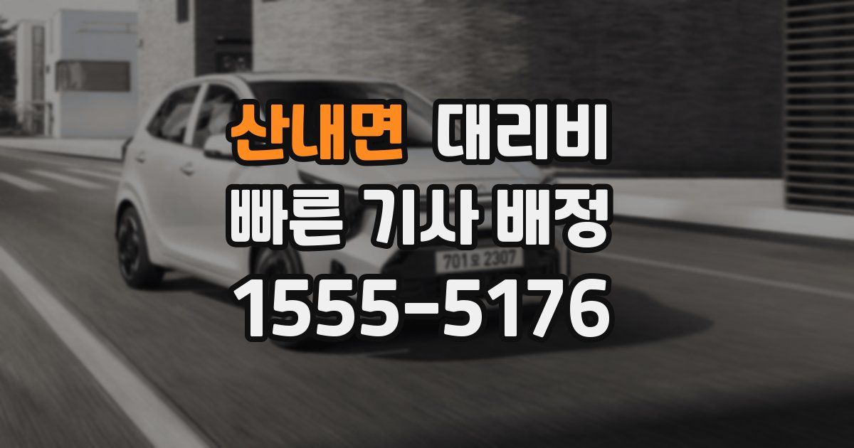 산내면 대리운전 가격