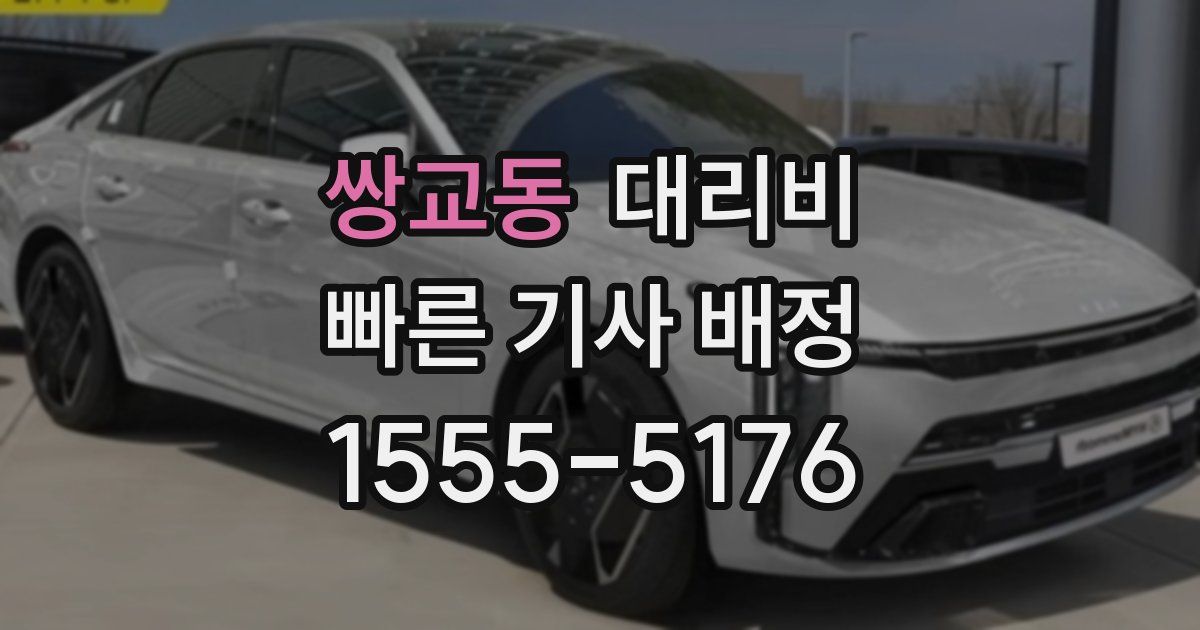 쌍교동 대리운전 가격
