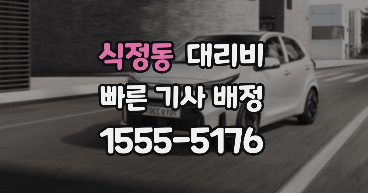 식정동 대리운전 가격