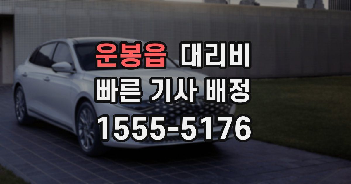 운봉읍 대리운전 가격