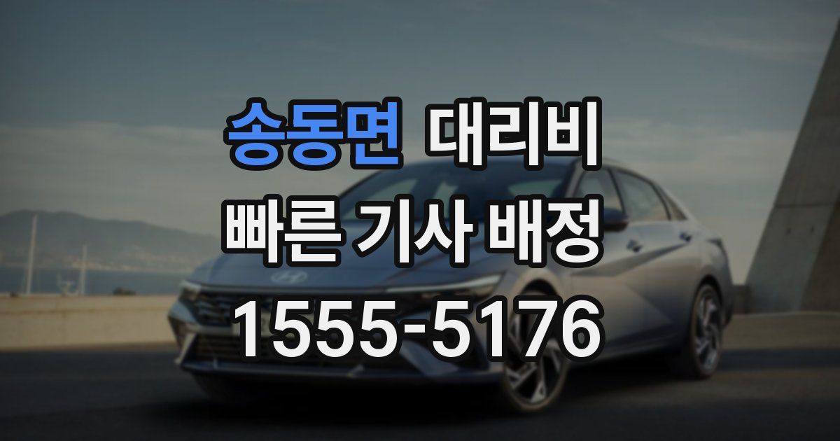 송동면 대리운전 가격