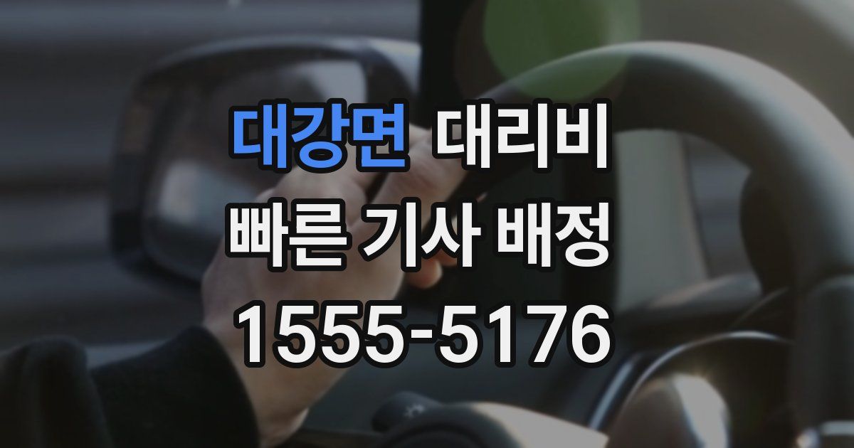 대강면 대리운전 가격