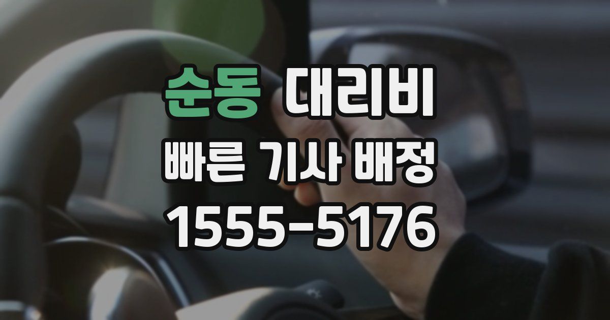 순동 대리운전 가격