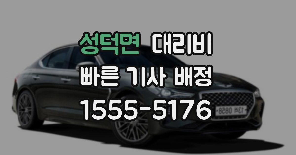 성덕면 대리운전 가격