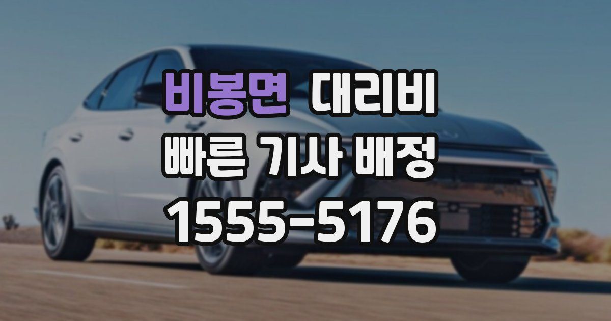 비봉면 대리운전 가격