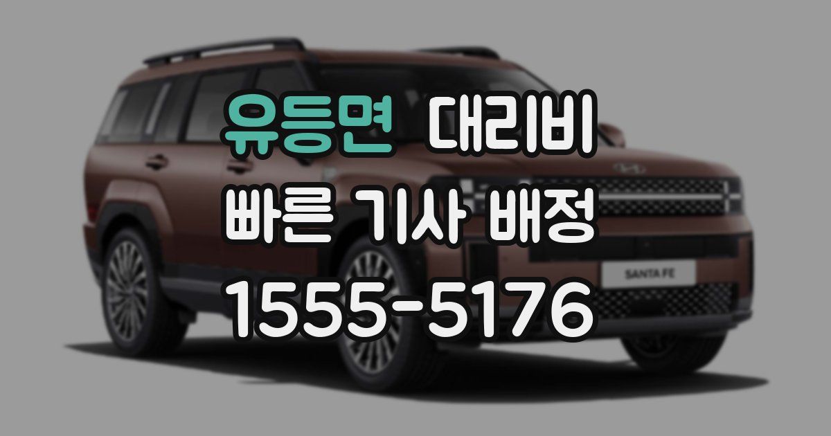 유등면 대리운전 가격