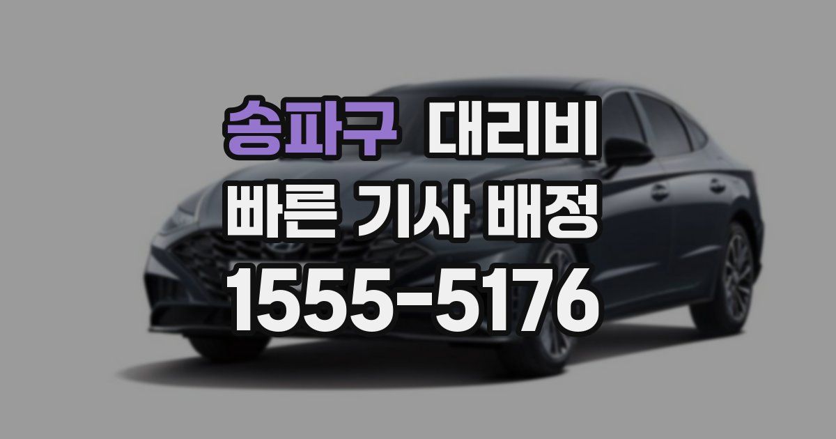 송파구 대리운전 가격