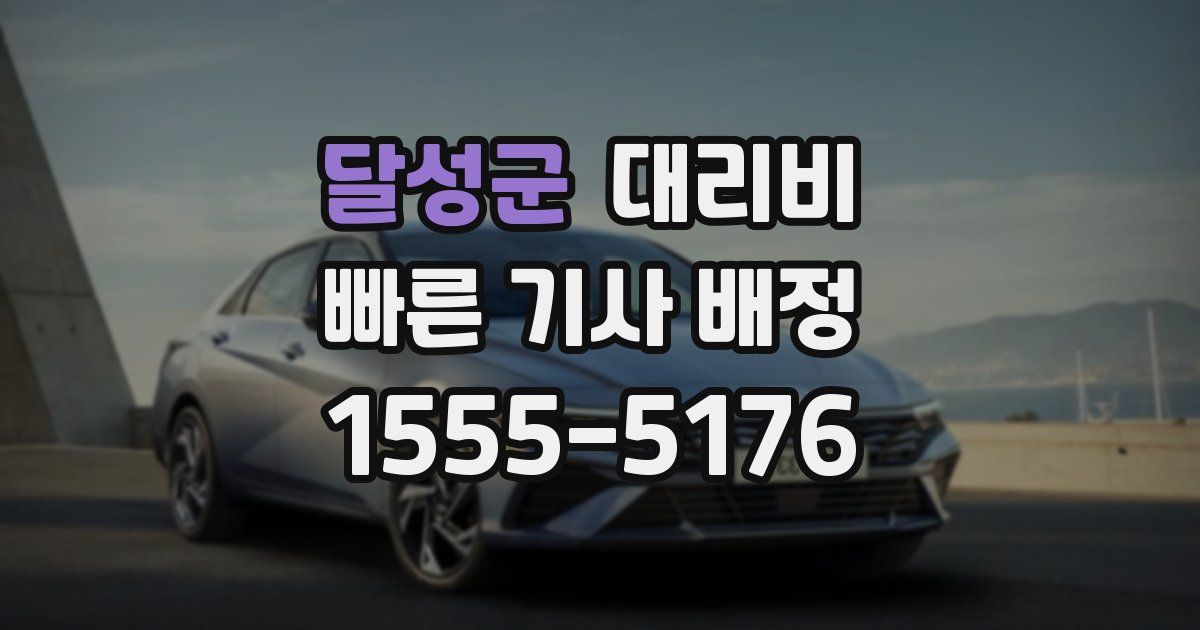 달성군 대리운전 가격